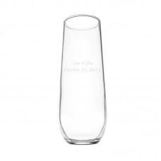 Cathys Concepts Wedding 2 Piece 8 Oz. Stemless Champagne Toasting Flutes Set YCT4458